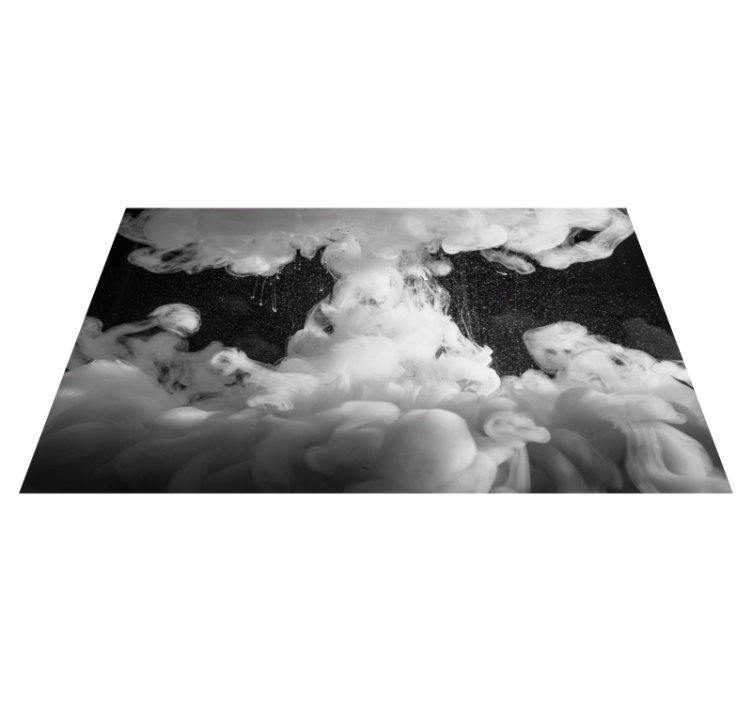 Tapis vinyle moderne Texture de fumée grise dense - TenStickers