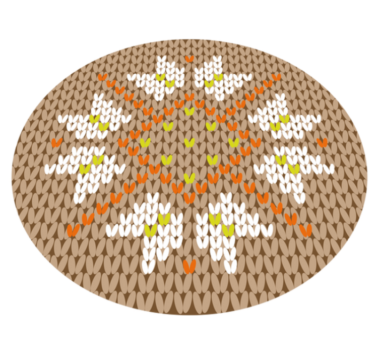 Tapis vinyle entrée style décoré de fleurs - TenStickers