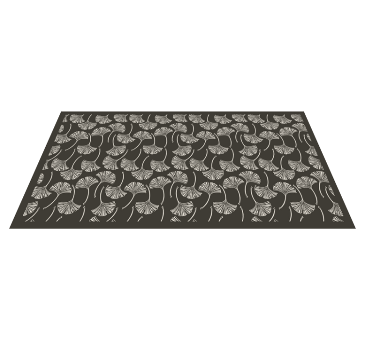 Tapis vinyle plantes motif de feuille de ginkgo - TenStickers