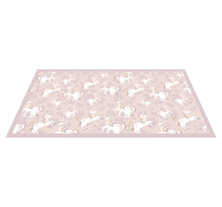 Tapis vinyle pour enfants paysage de rêve de licorne - TenStickers