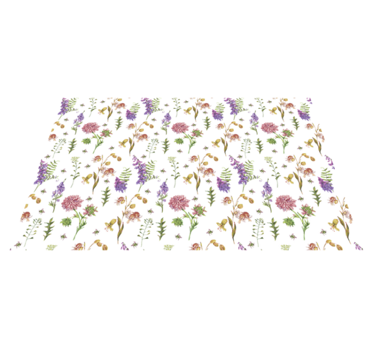 Tapis vinyle plantes composition de fleurs vibrantes - TenStickers