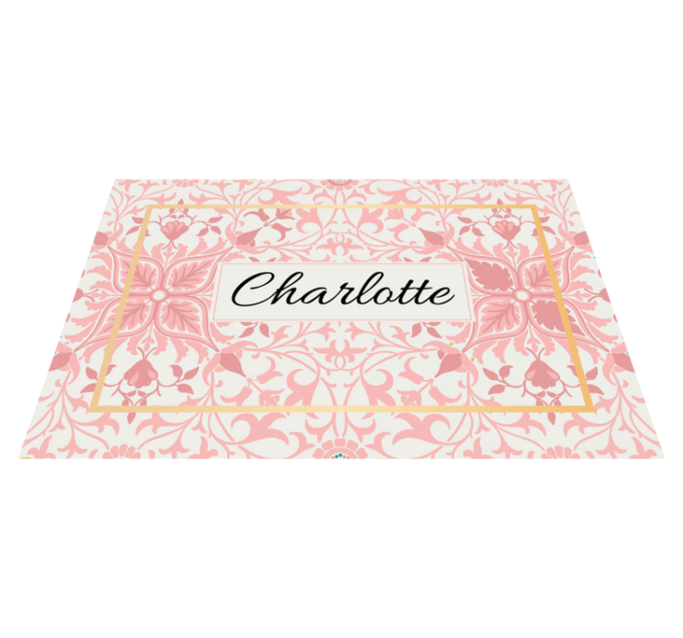 Tapis vinyle chambre composition botanique personnalisée - TenStickers