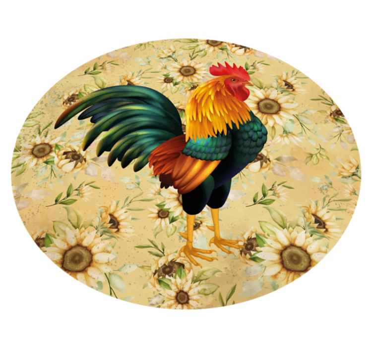 Tapis vinyle plantes vitrine de coq Éclatant - TenStickers
