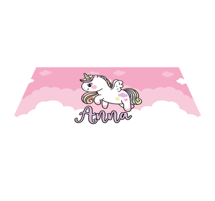 Tapis vinyle autres tapis licorne rose personnalisable - TenStickers