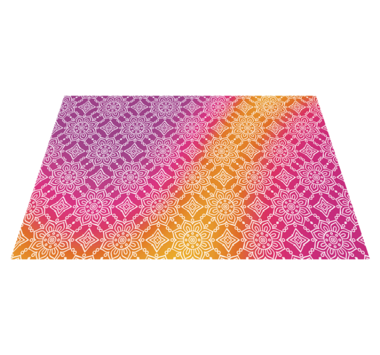 Tapis vinyle mandala dégradé élégant - TenStickers