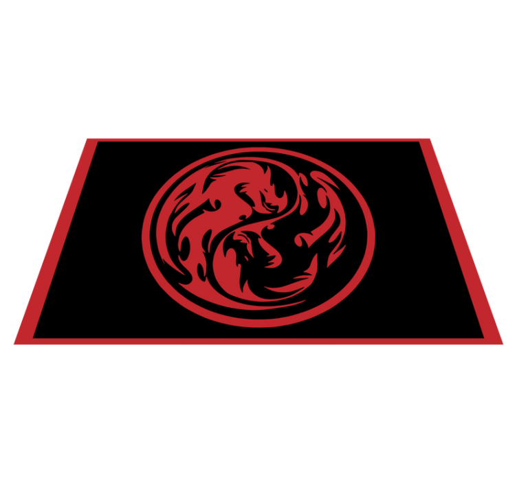Tapis vinyle animal insigne de dragon - TenStickers