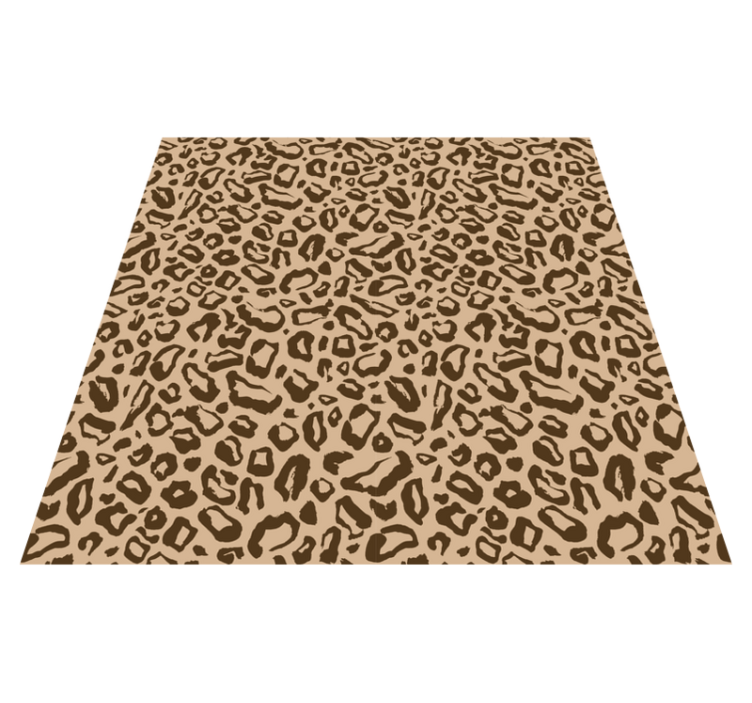 Tapis vinyle motif animal imprimé léopard marron - TenStickers
