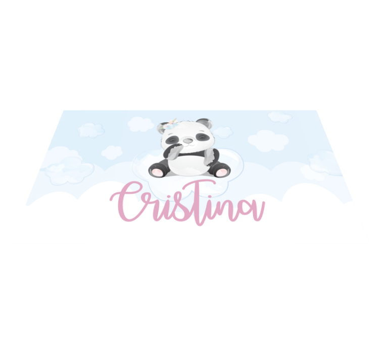 Tapis vinyle personnalisé illustration de panda mignon - TenStickers