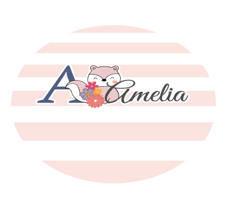 Tapis vinyle personnalisé design renard personnalisable - TenStickers