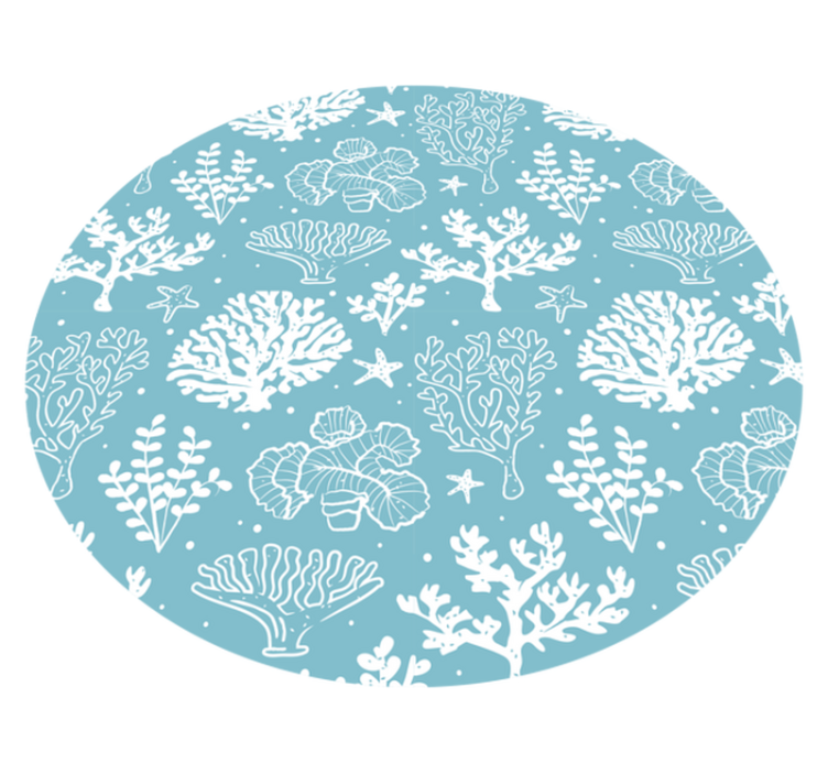 Tapis vinyle plantes motif de récif corallien - TenStickers