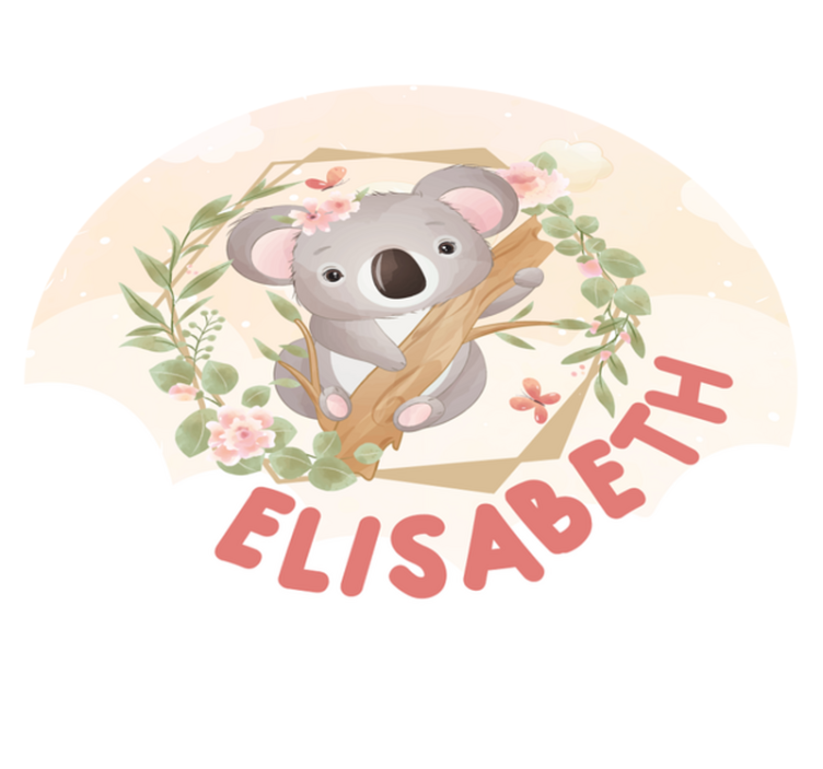 Tapis vinyle personnalisé œuvre d'art adorable koala - TenStickers