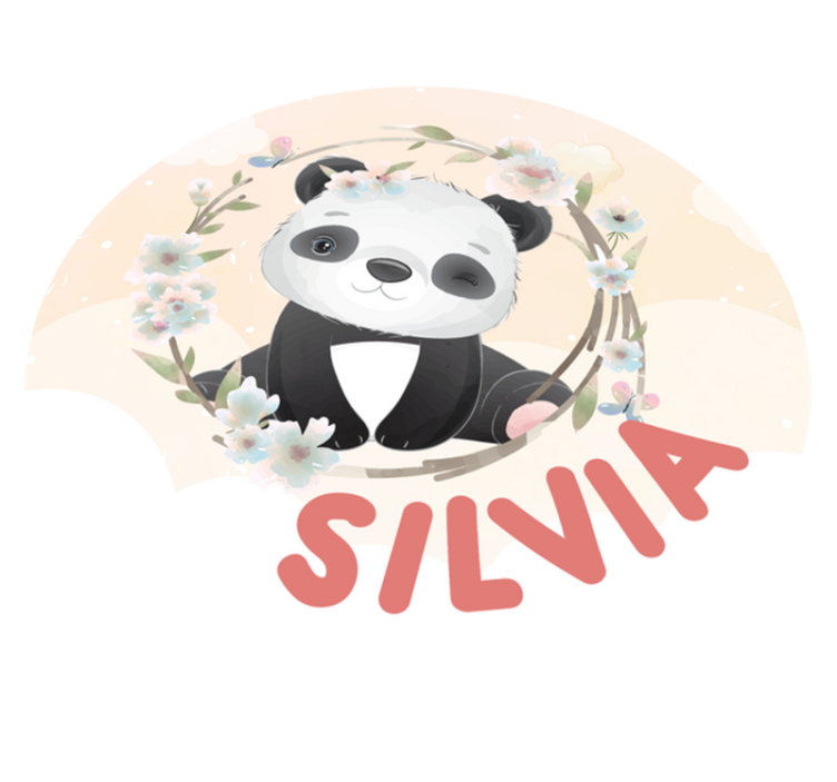 Tapis vinyle personnalisé œuvre adorable panda - TenStickers