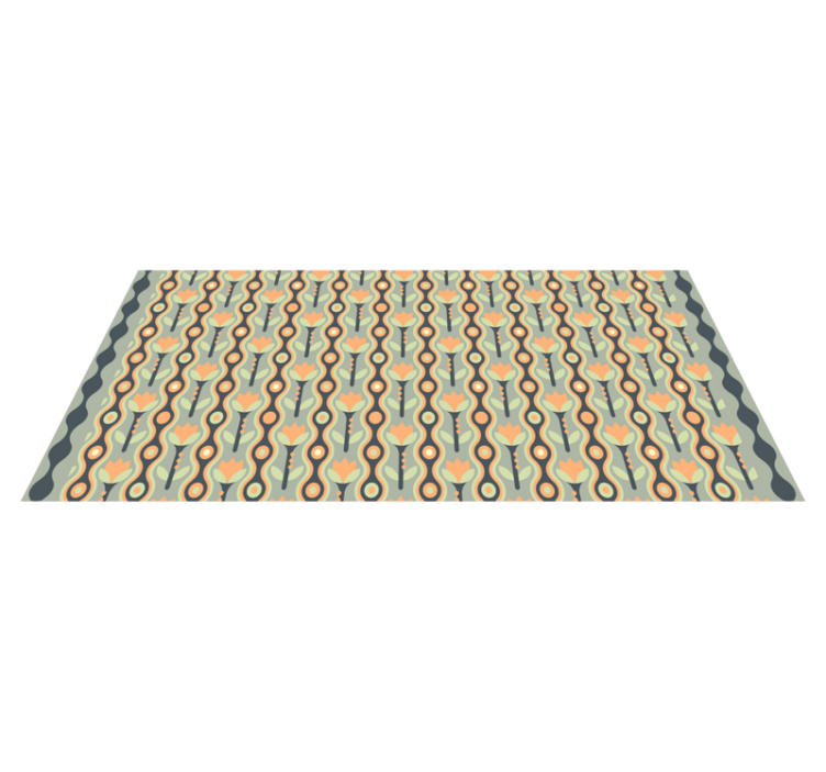 Tapis vinyle ado motif floral stylisé - TenStickers