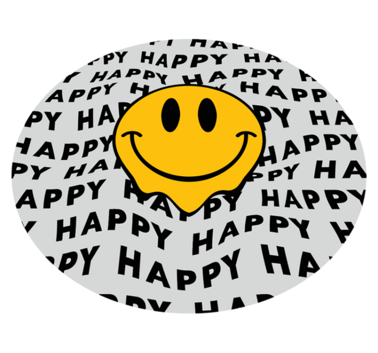 Tapis vinyle ado graphique de sourire heureux - TenStickers