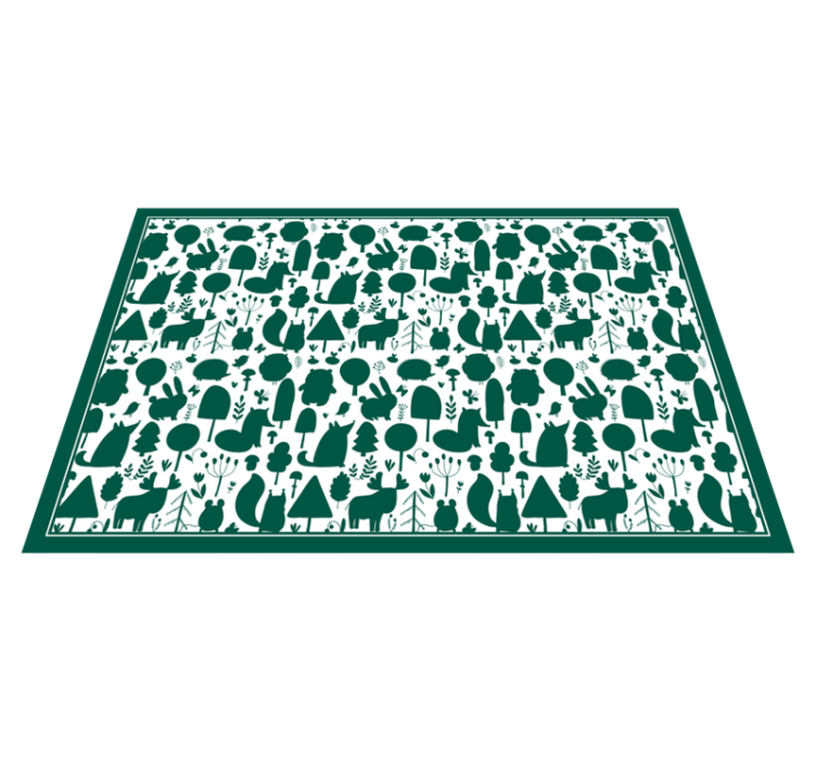 Tapis vinyle nature silhouettes naturelles - TenStickers