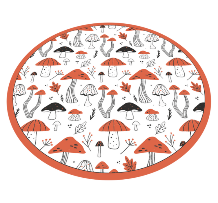 Tapis vinyle nature royaume des champignons fantasy - TenStickers
