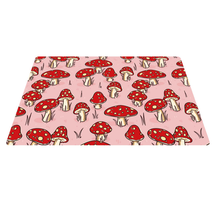 Tapis vinyle nature motif de champignon fantaisiste - TenStickers