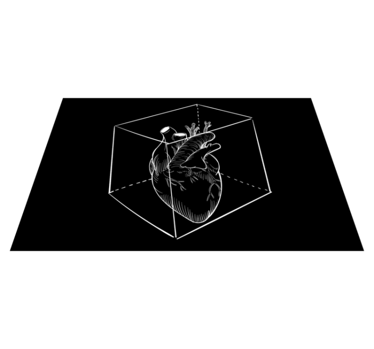 Tapis vinyle design moderne illustration de coeur - TenStickers