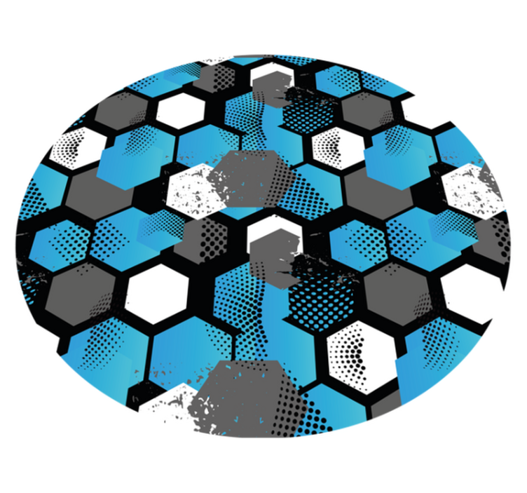 Tapis vinyle géométrique motif hexagonal boost - TenStickers