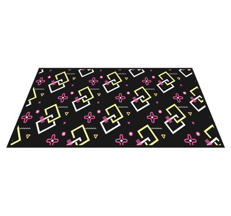 Tapis vinyle géométrique jeu de motifs modernes - TenStickers