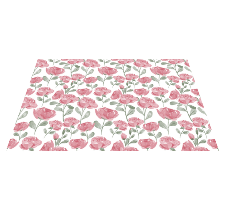 Tapis vinyle plantes motif botanique de coquelicots - TenStickers