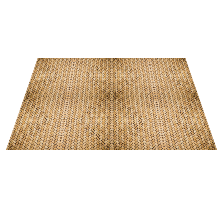 Tapis vinyle salle de bain bois effet bambou tissé - TenStickers