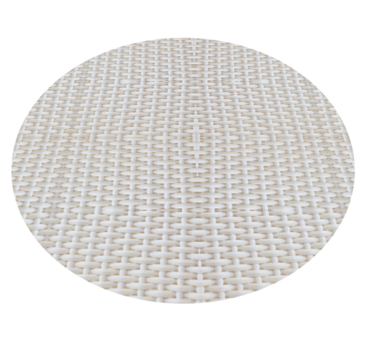 Tapis vinyle en bois Effet rotin blanc - TenStickers