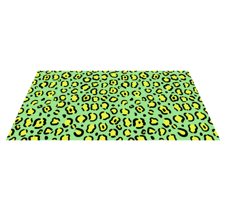 Tapis vinyle motif animal léopard vif - TenStickers