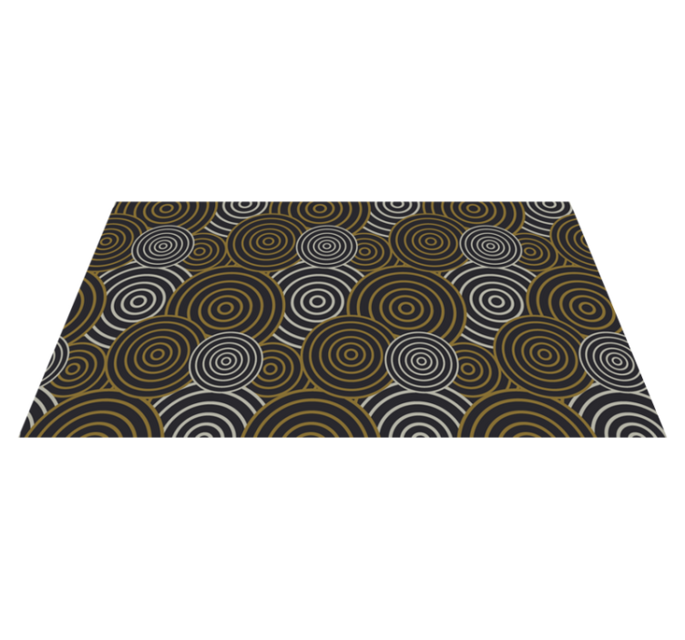Tapis vinyle géométrique cercles en contraste - TenStickers
