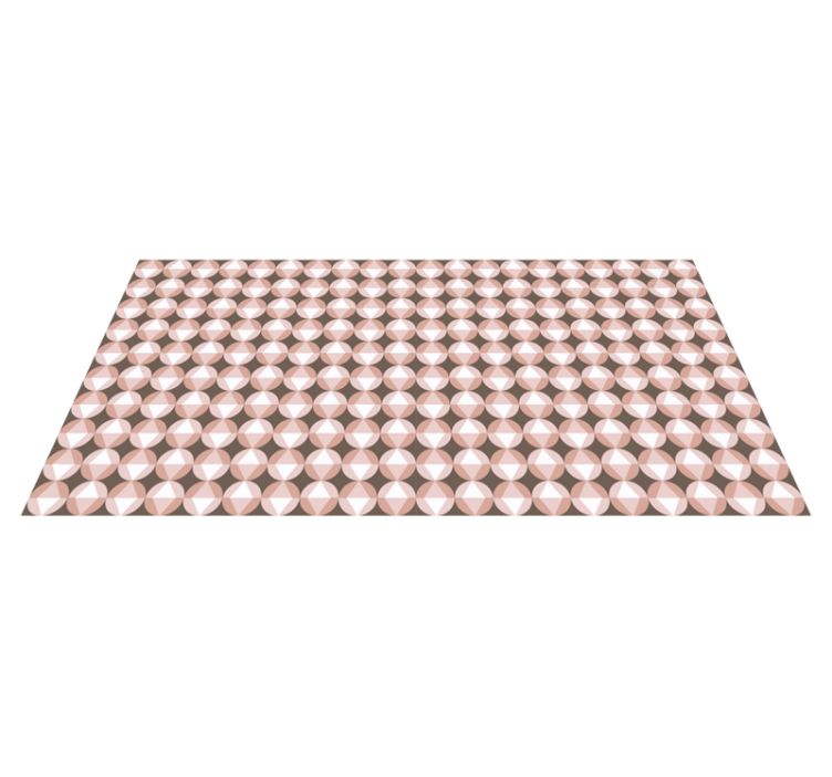 Tapis vinyle salle de bain motif géométrique rose - TenStickers