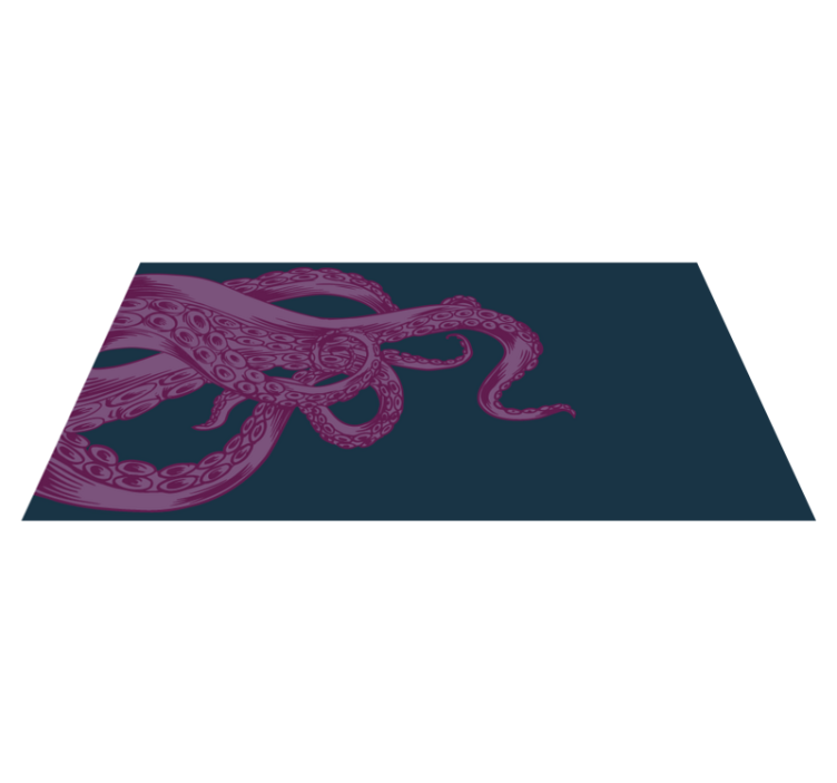 Tapis vinyle animal superposition d'ornements de poulpe - TenStickers