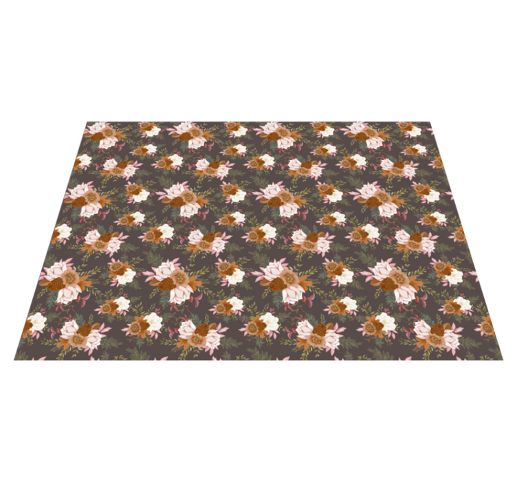 Tapis vinyle plantes élégance à motif floral - TenStickers