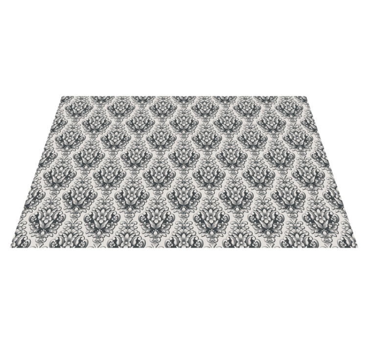 Tapis vinyle vintage motif de carreaux baroques - TenStickers