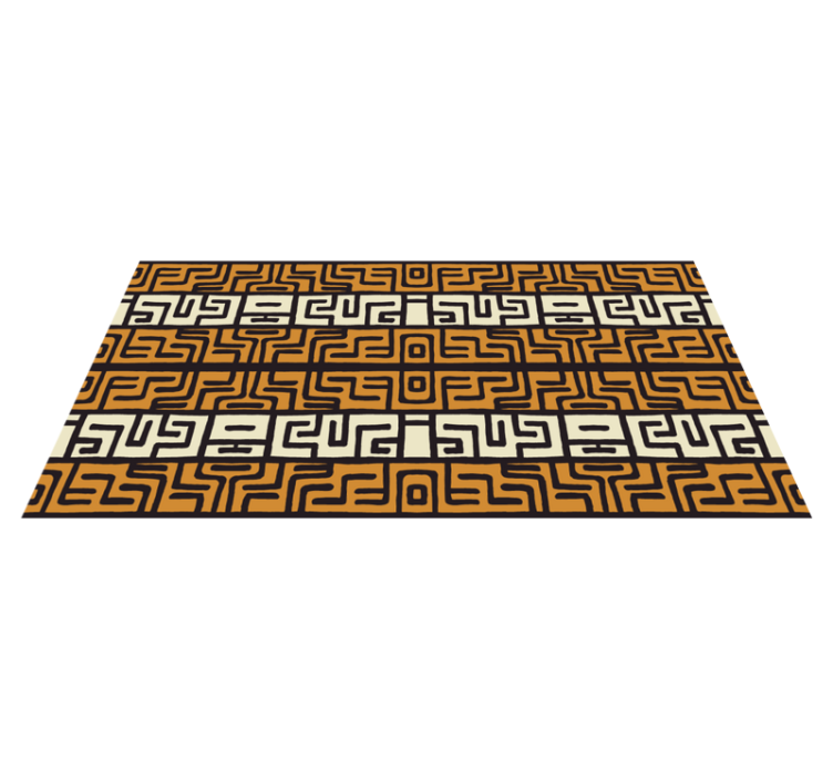 Tapis vinyle rayures motif de labyrinthe géométrique - TenStickers