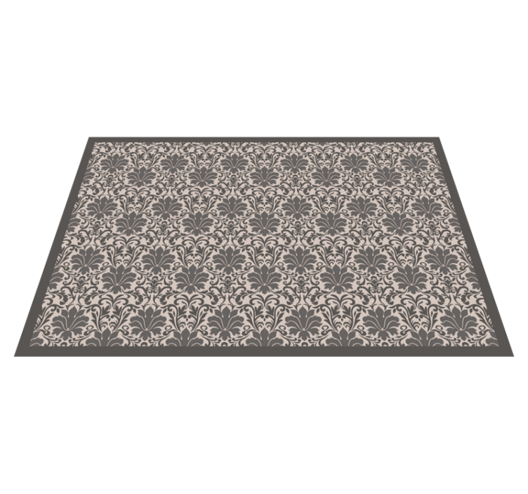 Tapis vinyle pierre motif damassé élégant - TenStickers