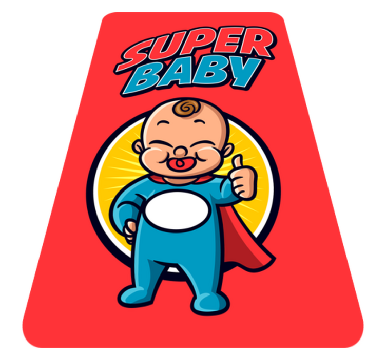 Tapis vinyle pour enfants Bébé super-héros - TenStickers