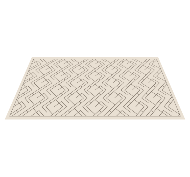 Tapis vinyle géométrique design labyrinthe - TenStickers