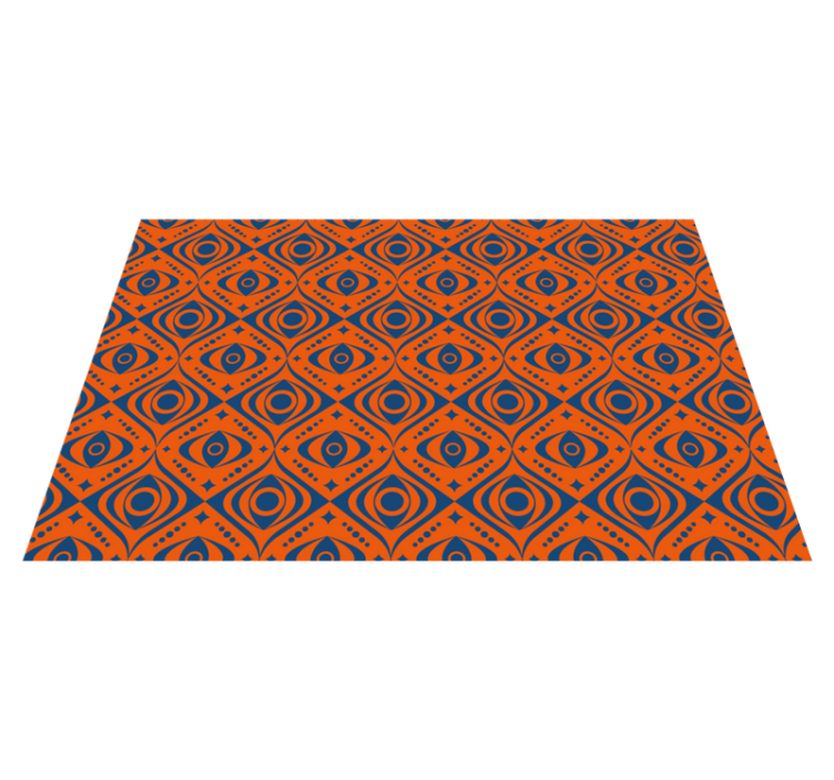 Tapis vinyle géométrique motif géométrique des yeux - TenStickers