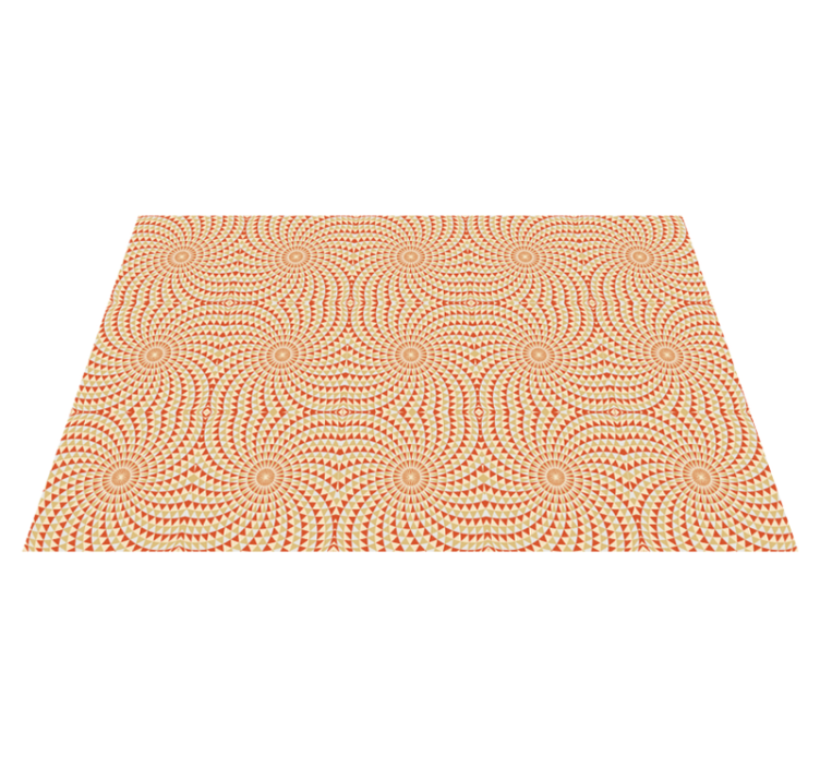 Tapis vinyle mandala détail motif mandala - TenStickers