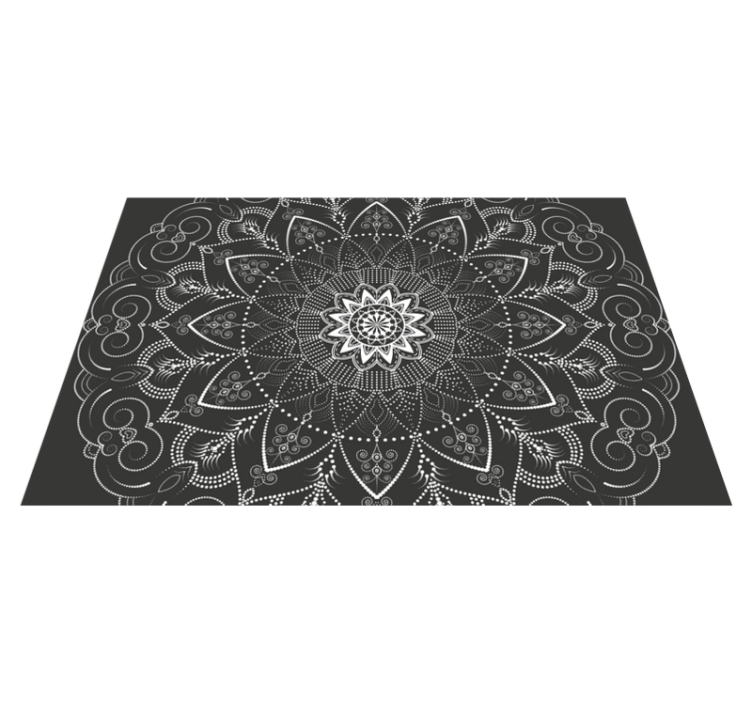 Tapis vinyle mandala symétrie du motif de mandala - TenStickers
