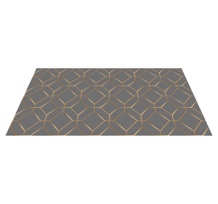 Tapis vinyle géométrique hexagones superposés - TenStickers