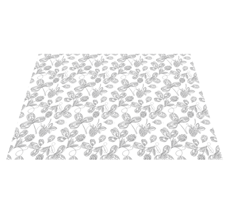 Tapis vinyle plantes linéaire botanique - TenStickers