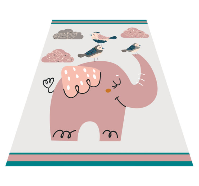 Tapis vinyle pour enfants récréation des éléphants - TenStickers