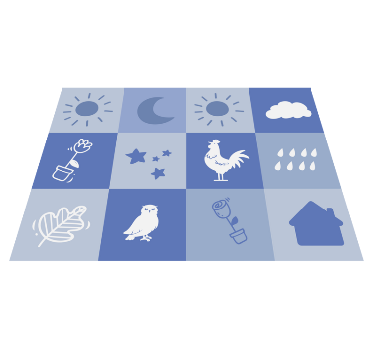 Tapis vinyle pour enfants damier de la crèche - TenStickers