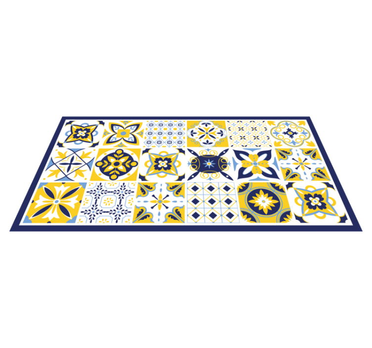 Tapis vinyle carreaux de ciment ensemble mosaïque - TenStickers
