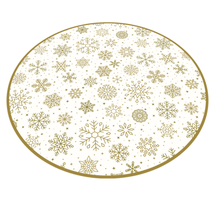 Tapis vinyle noël motif de flocon de neige - TenStickers