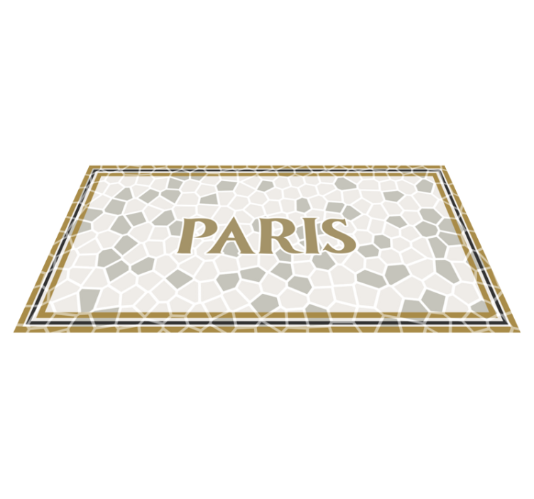Tapis vinyle personnalisé motif nid d'abeille de paris - TenStickers