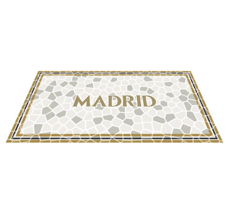 Tapis vinyle personnalisé motif géométrique de madrid - TenStickers