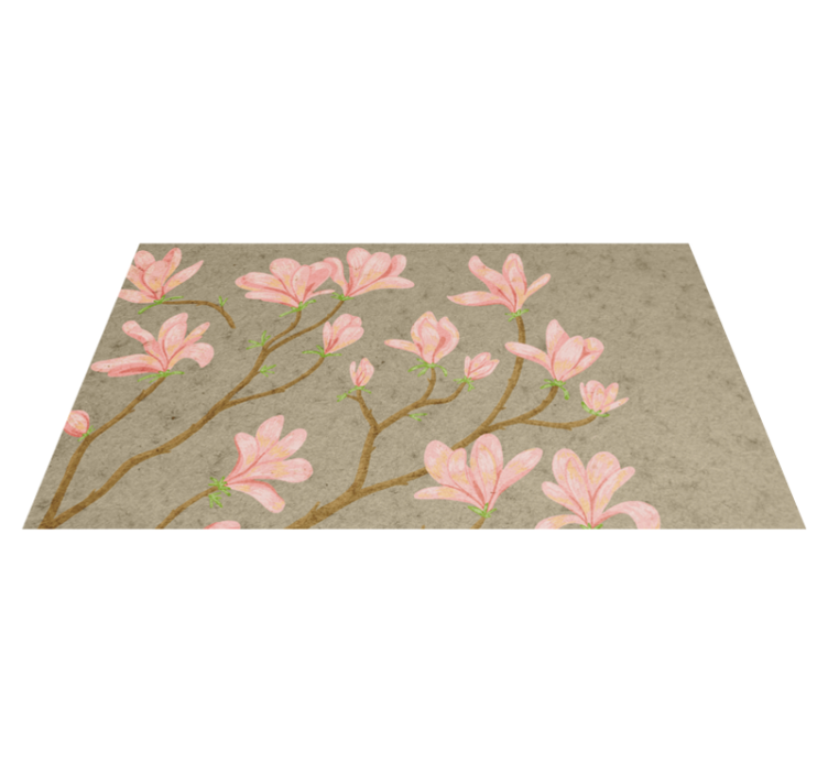 Tapis vinyle plantes affichage de fleurs florales - TenStickers
