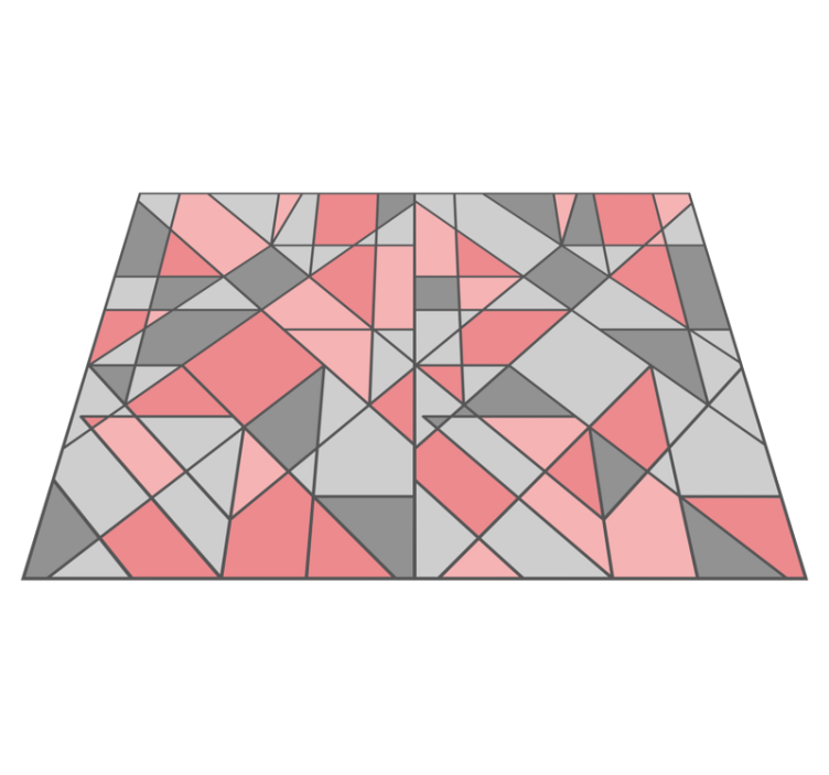 Tapis vinyle géométrique abstraction géométrique - TenStickers